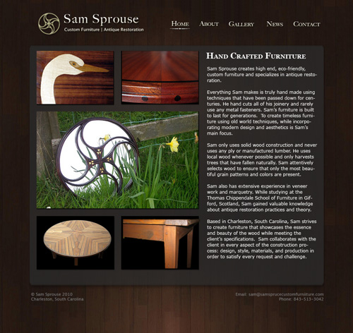 Sprousecustomfurniture.com screenshot