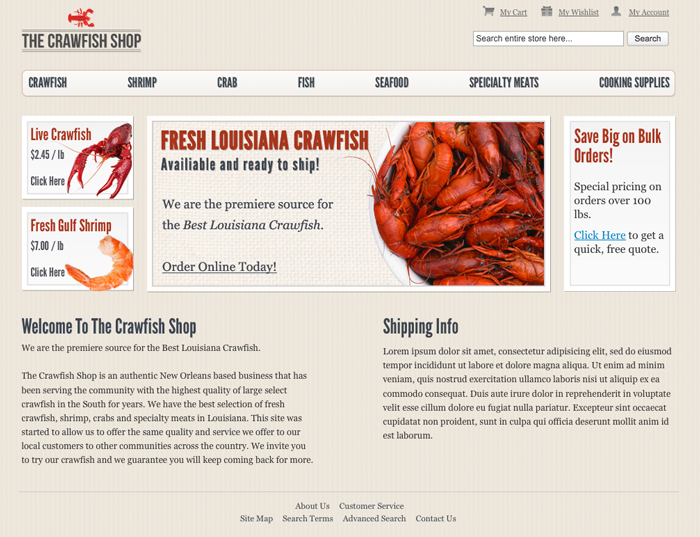 thecrawfishshop.com screenshot