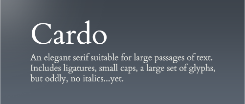 Cardo Font Example