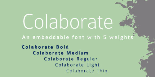 Colaborate Font Example