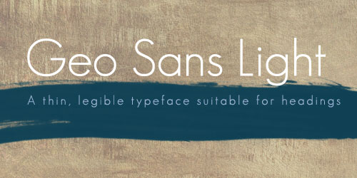 Geo Sans Light Example