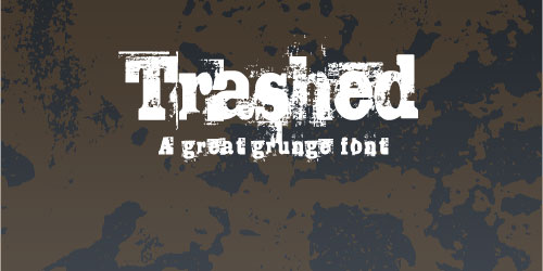 Trashed Font Example